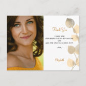 Birthday gouden eucalyptus Gold bedankt! Briefkaart (Voorkant)