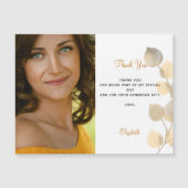 Birthday gouden eucalyptus goud dank je magnet magnetische uitnodiging (Voorkant)