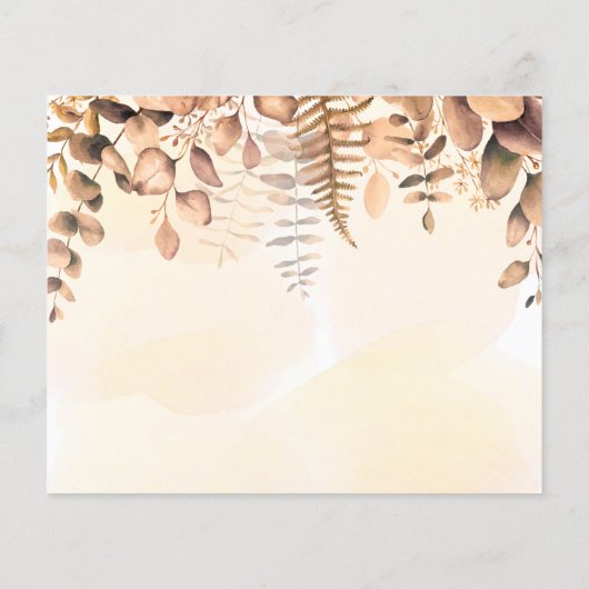 Birthday gouden eucalyptus herfst behalve de datum (Achterkant)