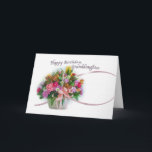 Birthday, Granddaughter, Flower Basket Kaart<br><div class="desc">This lovely basket of flowers makes a perfect and colorful way to wish someone special a happy birthday.</div>