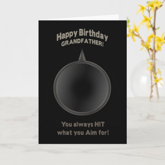 BIRTHDAY -GRANDFATHER - PISTOOL - AIM KAART (Gele Bloem)