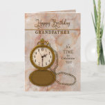 Birthday Grandfather Pocket Watch and Chain Kaart<br><div class="desc">Zie vele andere categorieën met het zelfde en/of gelijkaardige afbeelding met inbegrip van jumbogroeten en uitnodigingen.</div>