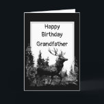 Birthday Grandfather Vintage Stag Deer Animal Kaart<br><div class="desc">Happy Birthday Grandfather Vintage Stag,  Deer Animal,  Wildlife,  Natuur</div>