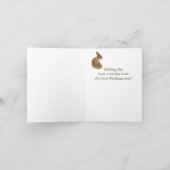 Birthday Grandpa Cute Rabbit Best Grandpa Ever Kaart (Binnen)