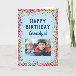 Birthday Grandpa Fun Colorful Foto Kaart