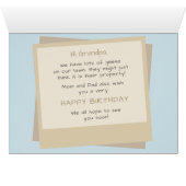 Birthday Grandpa Grandchild Honk honk CC0517 Card (Binenzijde Horizontaal (Onderkant))