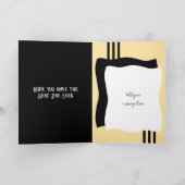 Birthday Grandson voegt fotonaam zwart toe Kaart (Binnen)