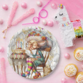 Birthday Granny With Party Balloons Papieren Bordje (Feest)