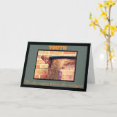 Birthday grappig kaart (Gele Bloem)