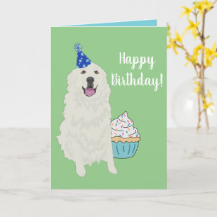Birthday Great Pyreneeën Mountain Dog Card Kaart