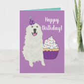 Birthday Great Pyreneeën Mountain Dog Card Kaart (Voorkant)
