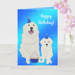 Birthday Great Pyreneeën Mountain Dog Card Kaart