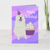 Birthday Great Pyreneeën Mountain Dog Kaart (Voorkant)