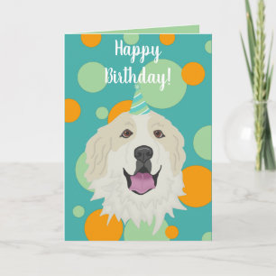 Birthday Great Pyreneeën Mountain Dog Kaart