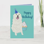 Birthday Great Pyreneeën Mountain Dog Kaart (Voorkant)