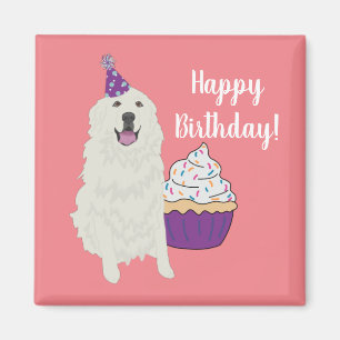 Birthday Great Pyreneeën Mountain Dog Magneet
