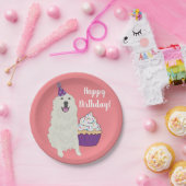 Birthday Great Pyreneeën Mountain Dog Papieren Bordje (Feest)