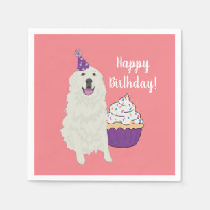 Birthday Great Pyreneeën Mountain Dog Servet