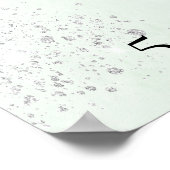 Birthday green zilfloral foto welkom poster (Hoek)