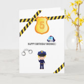 Birthday Greep van politie Kaart (Gele Bloem)