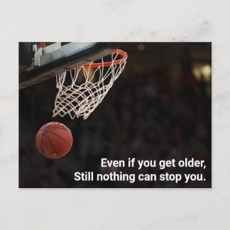 Birthday greeting briefkaart: basketballiefhebber briefkaart