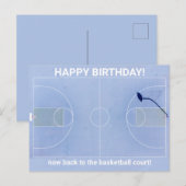 Birthday greeting briefkaart: terug naar de rechtb briefkaart (Voorkant / Achterkant)