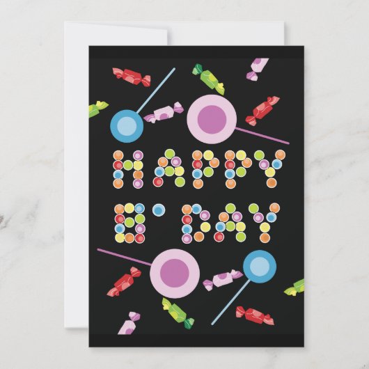 Birthday Greeting Candles Kaart (Voorkant)