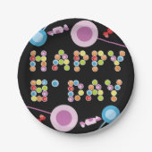 Birthday Greeting Candles Papieren Bordje (Voorkant)