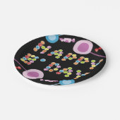 Birthday Greeting Candles Papieren Bordje (Gekanteld)