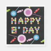 Birthday Greeting Candles Servet (Voorkant)