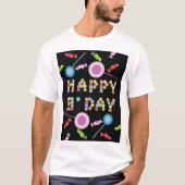 Birthday Greeting Candles T-shirt (Voorkant)