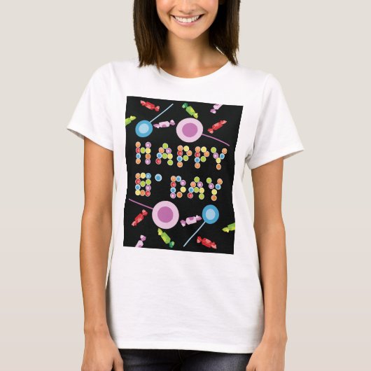 Birthday Greeting Candles T-shirt (Voorkant)