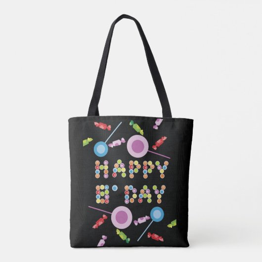 Birthday Greeting Candles Tote Bag (Achterkant)