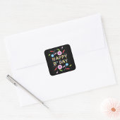 Birthday Greeting Candles Vierkante Sticker
