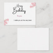 Birthday Greeting Card | Custom Text | Unique Pers Notitiekaartje (Voorkant / Achterkant)