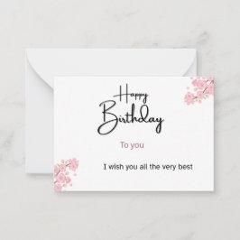 Birthday Greeting Card | Custom Text | Unique Pers Notitiekaartje