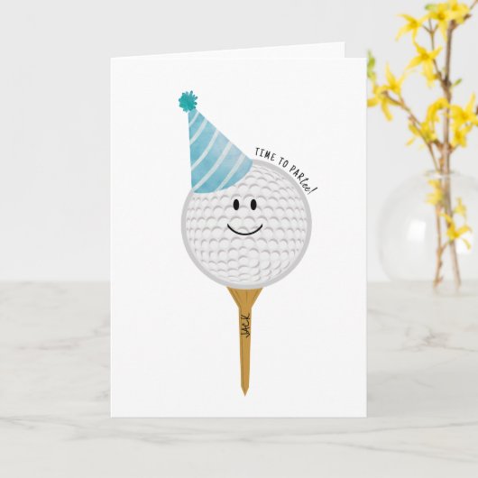 Birthday Greeting Card for Golf Lover Kaart (Gele Bloem)