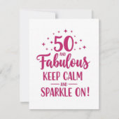Birthday Greeting Card for Her - 50th Birthday  (Voorkant)