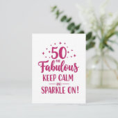 Birthday Greeting Card for Her - 50th Birthday  (Staand voorkant)