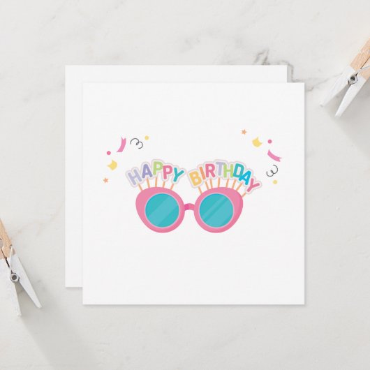 Birthday Greeting Cards Kaart (Voorkant / Achterkant in situ)