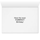 Birthday Greeting Cat over de Kaart van Afghaans H (Binenzijde Horizontaal (Onderkant))