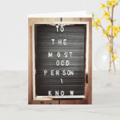 Birthday| Greeting |OCD| Humor| Schrijfbord Kaart (Gele Bloem)