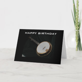 BIRTHDAY GREETING VAN BANJO PICKER KAART