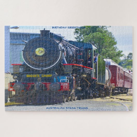 Birthday Greetings Australian Steam Trains Legpuzzel (Horizontaal)