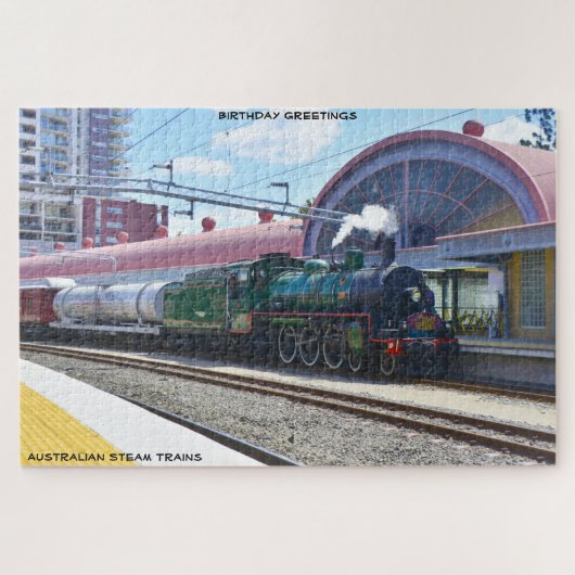 Birthday Greetings Australian Steam Trains Legpuzzel (Horizontaal)