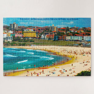 Birthday Greetings Bondi Beach Sydney Australië Legpuzzel