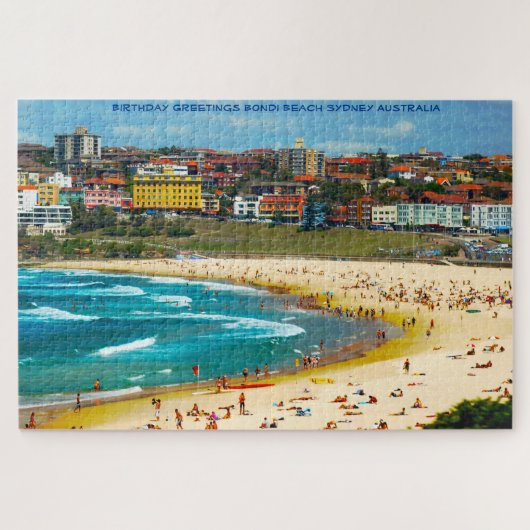 Birthday Greetings Bondi Beach Sydney Australië Legpuzzel (Horizontaal)