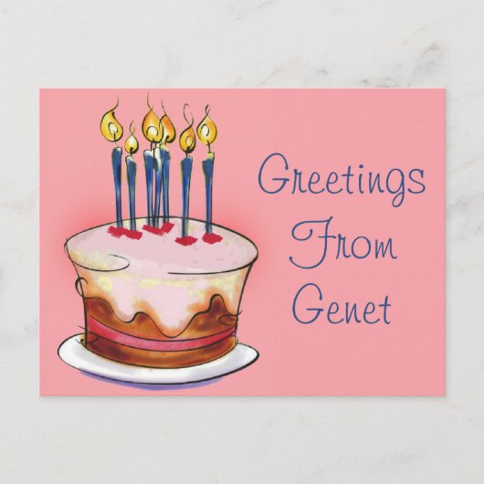 Birthday Greetings Briefkaart (Voorkant)