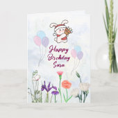 Birthday Greetings Card  Kaart (Voorkant)
