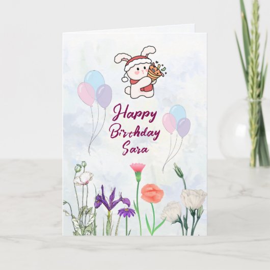 Birthday Greetings Card Kaart (Voorkant)